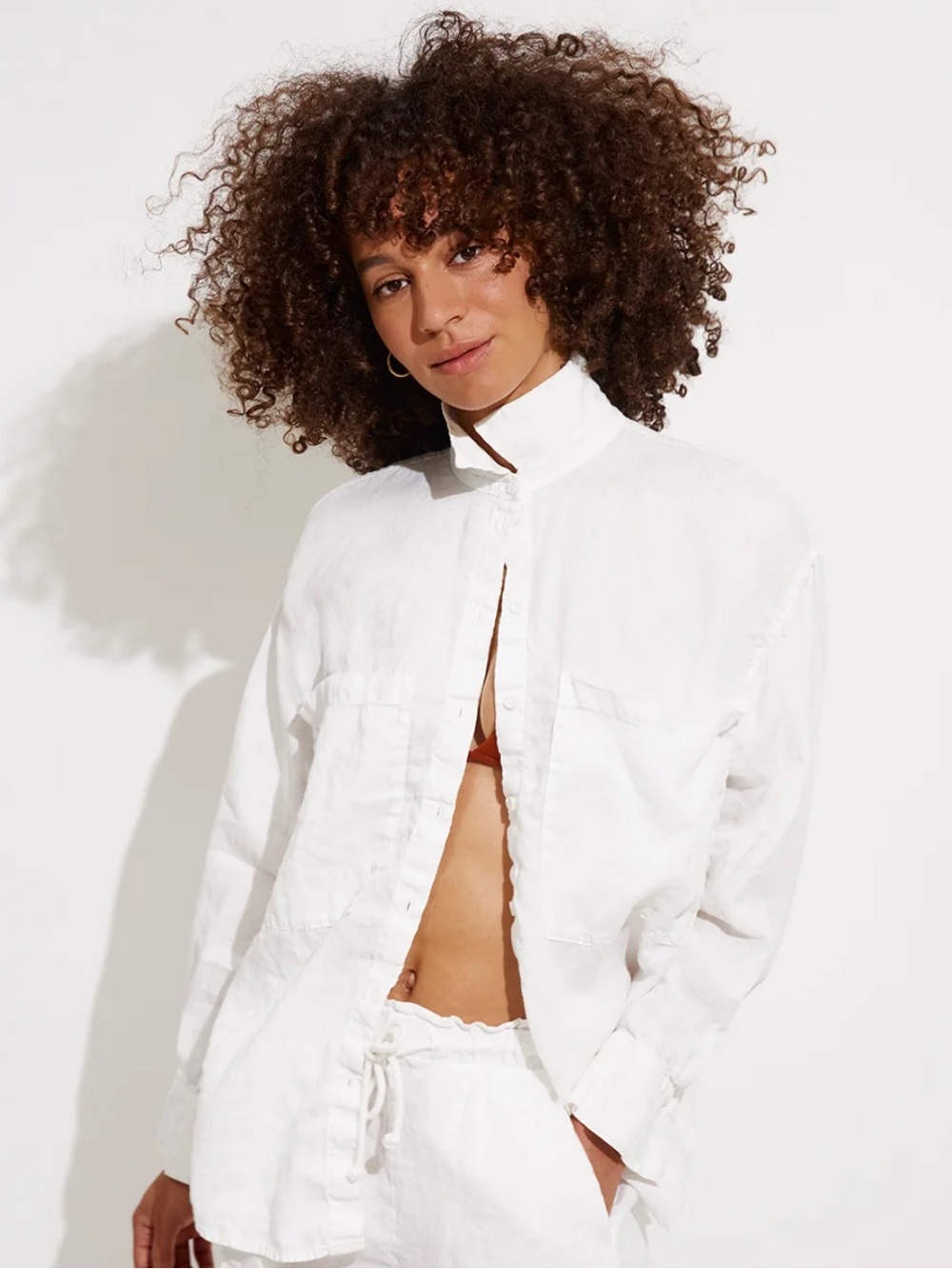 Left on Friday Getaway Button Down Shirt - Coconut